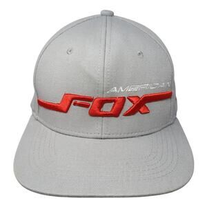 American Fox Snapback Cap Gray One Size Adjustable Embroidered 6 Panel